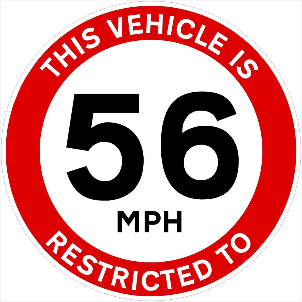 Vehicle Restricted Speed 56 MPH Sign - The Sign Shed