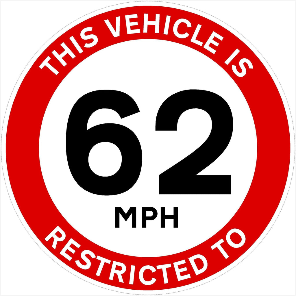 Vehicle Restricted Speed 62 MPH Sign - The Sign Shed