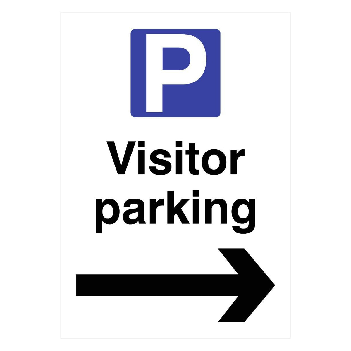 Visitor Parking Right Arrow P Sign The Sign Shed