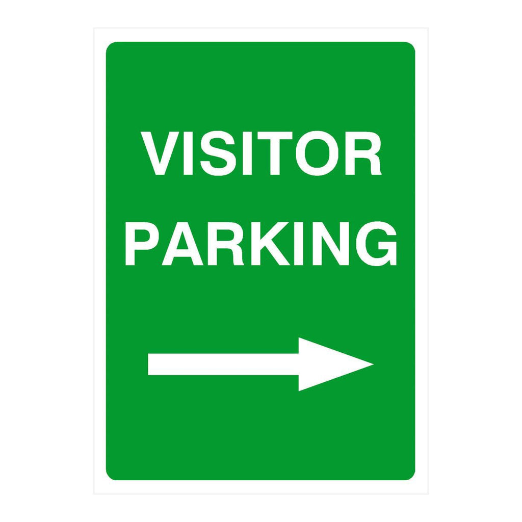 Visitor Parking Sign Right Arrow Portrait - The Sign Shed