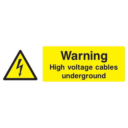 Warning High Voltage Cables Underground Sign - The Sign Shed