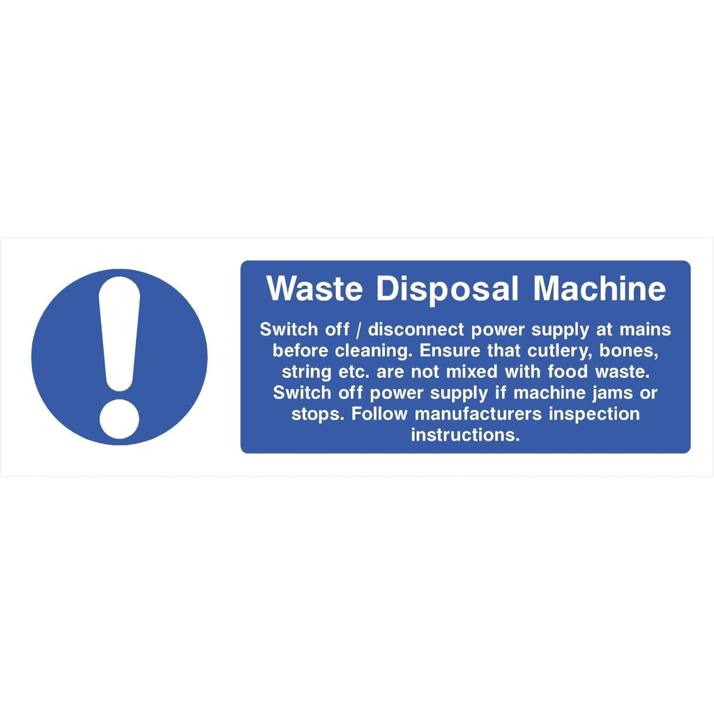 Waste Disposal Machine Sign - The Sign Shed