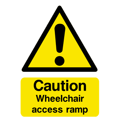Wheelchair Access Ramp Sign - The Sign Shed