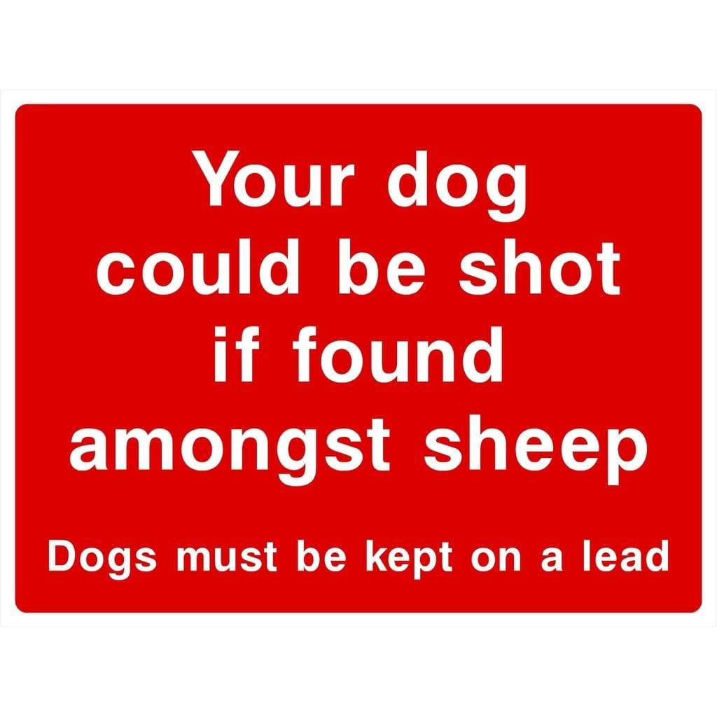 Your Dog Could Be Shot Sign - The Sign Shed