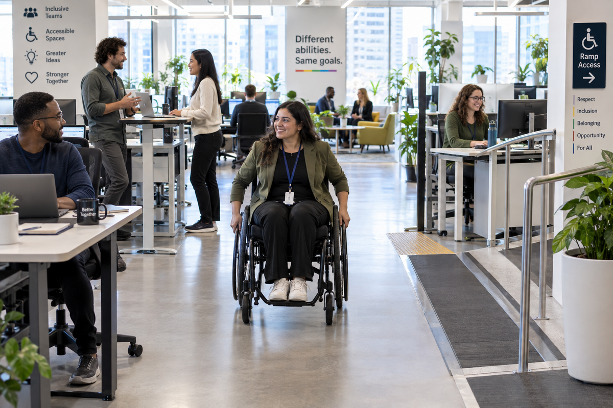 accessibility in busy office environment