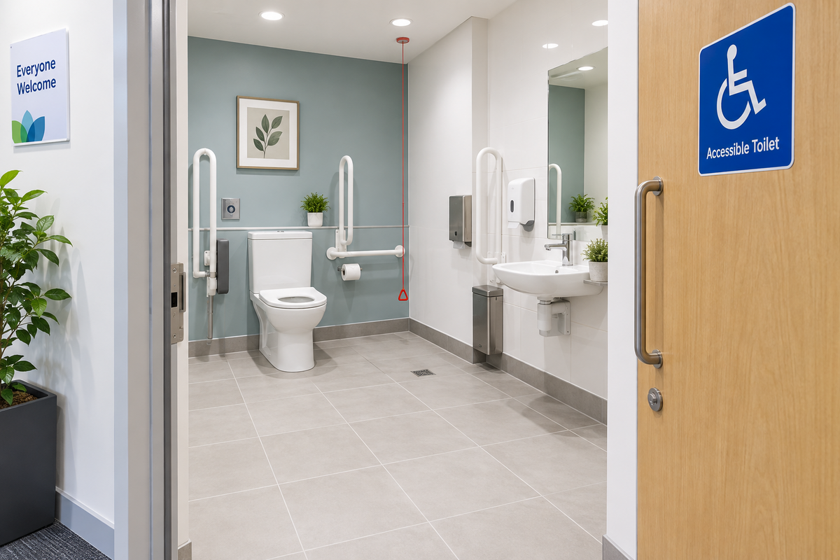 accessible toilet in office building