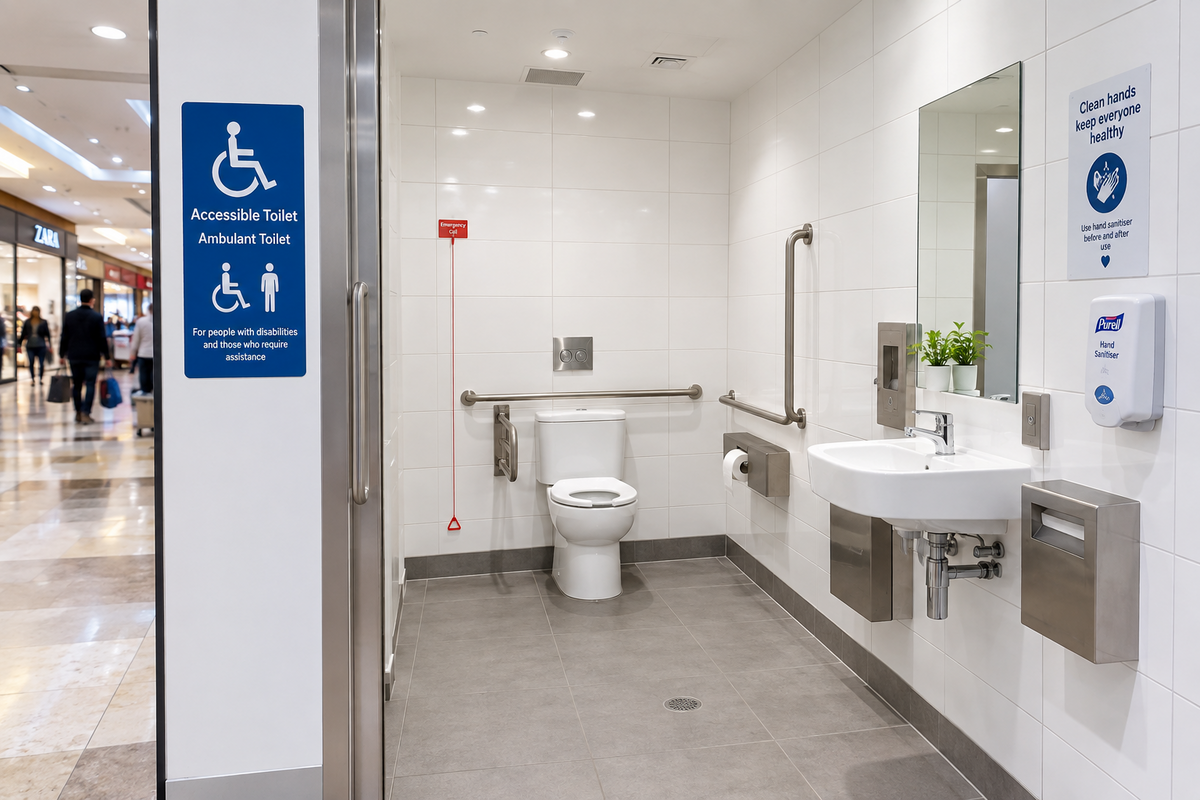 Ambulant Toilet in shopping centre