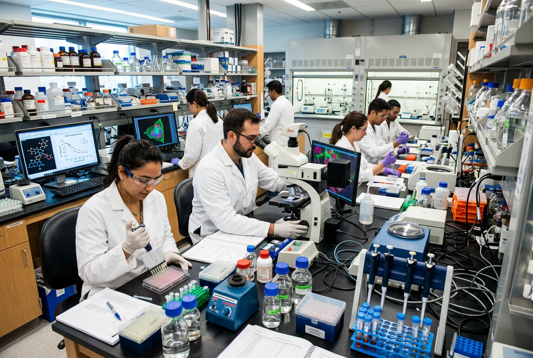 busy laboratory environment