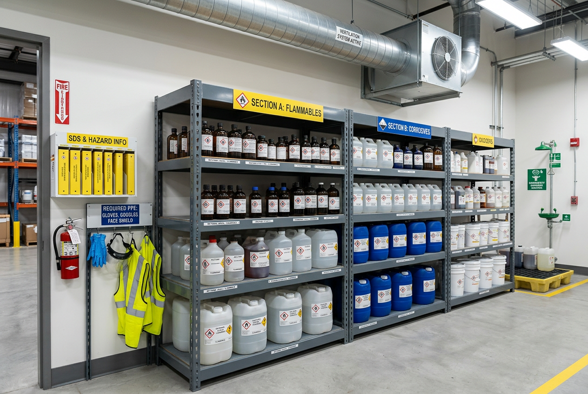 chemical storage area