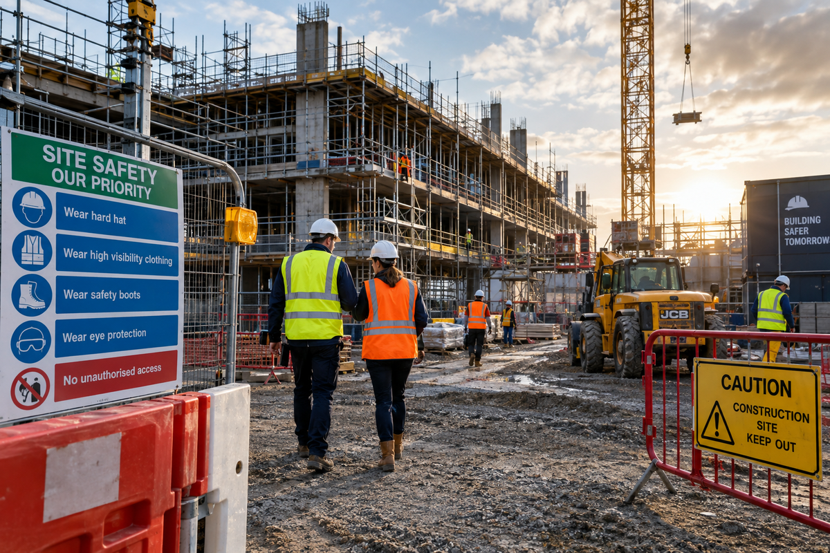 Construction Site Safety on UK Building Site