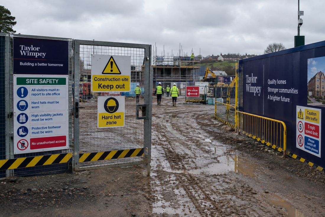 UK Building Site Entrance