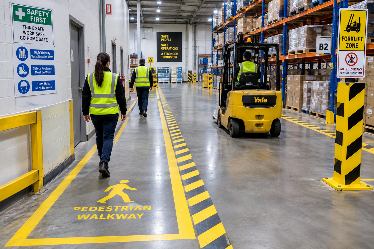 warehouse pedestrian area