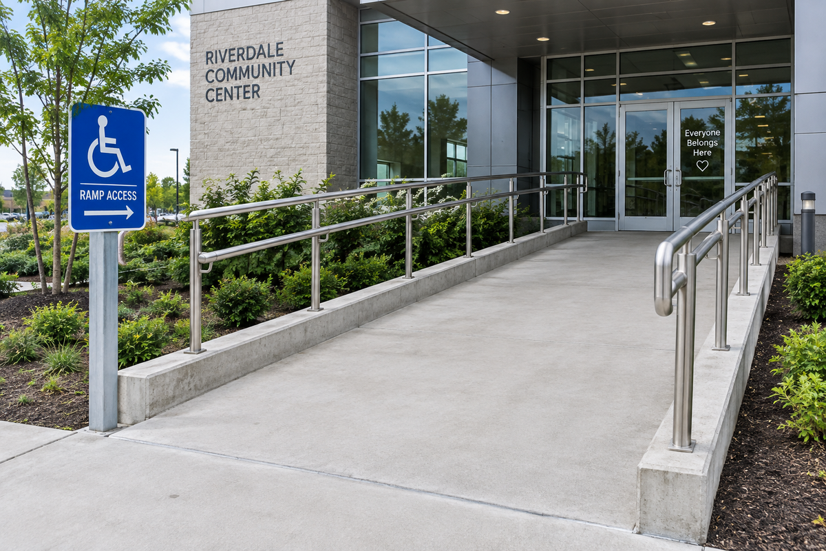 wheelchair access outside building