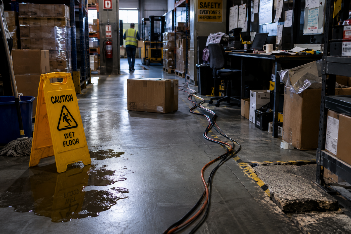 Hazards in a warehouse