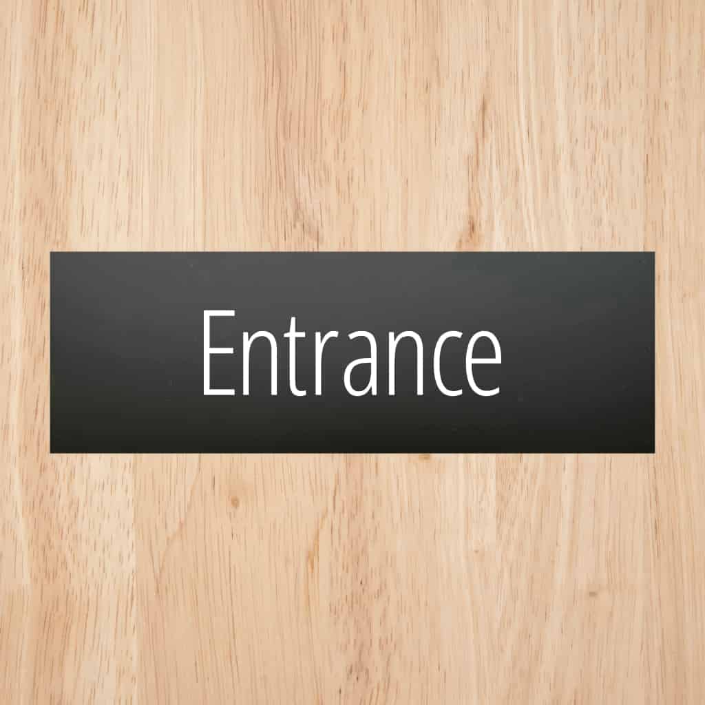 Midnight-Black Identification Signs – Modern Interior IDs