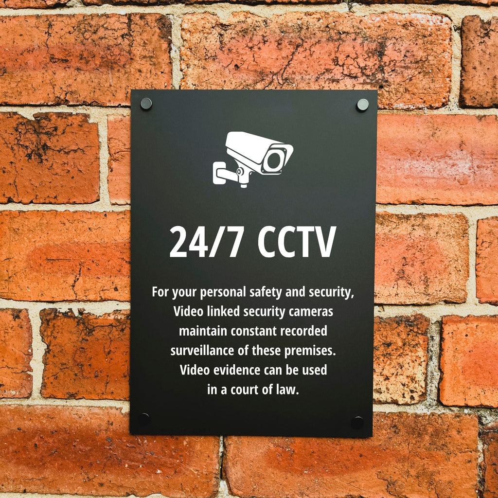 Black CCTV Signs - The Sign Shed