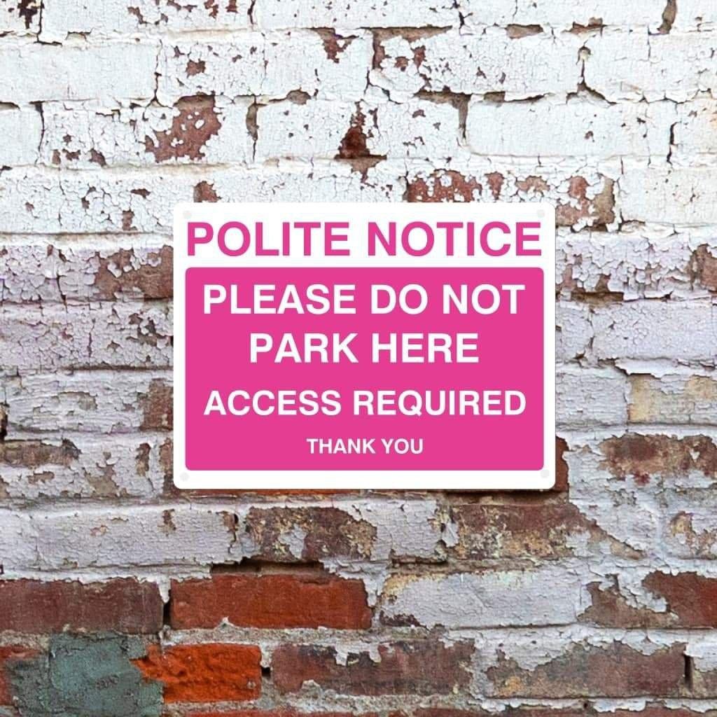 Bright Pink Parking Signs - The Sign Shed