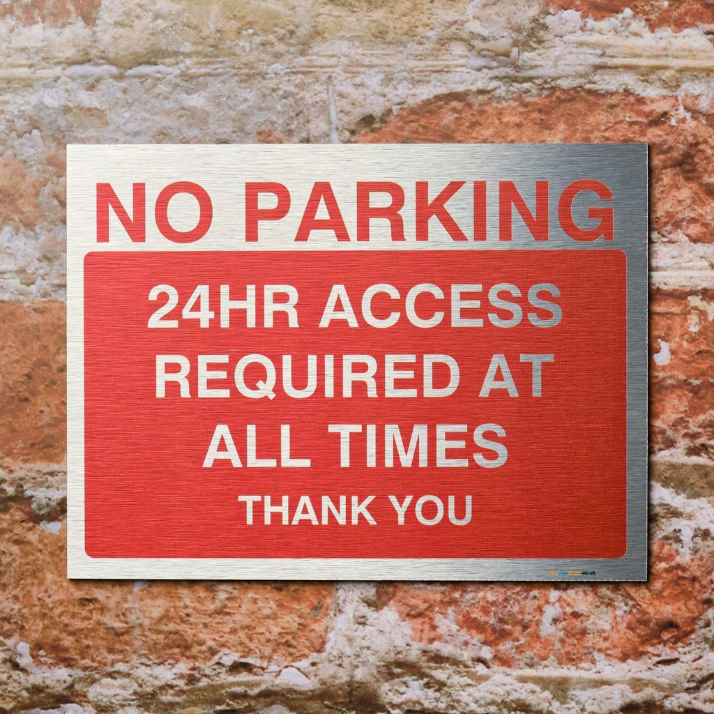 Brushed Aluminium Parking Signs - The Sign Shed