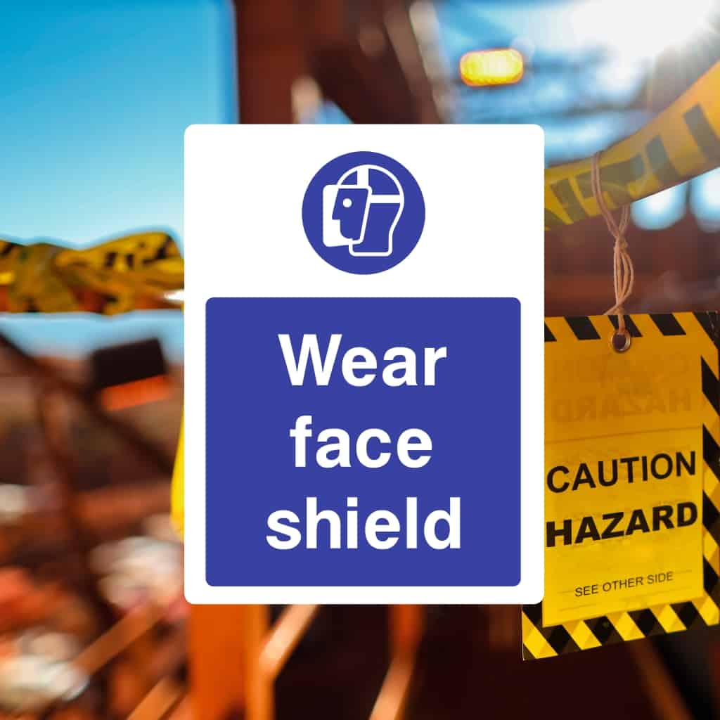 Face protection signs - The Sign Shed