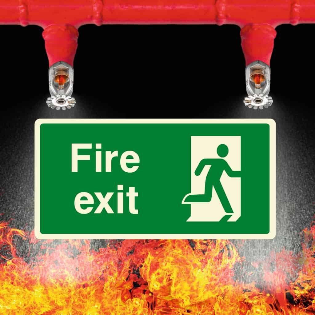 Glow in the dark fire exit signs - The Sign Shed