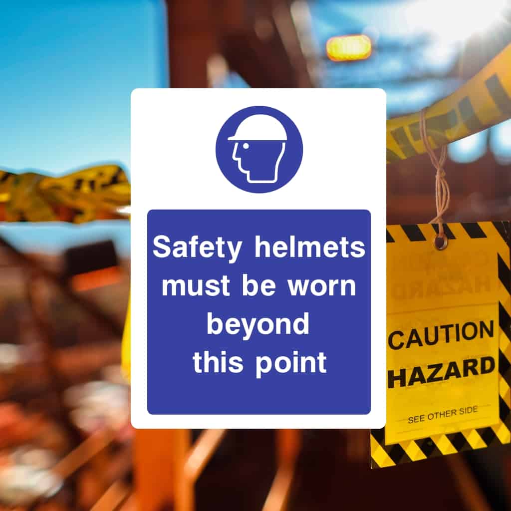 Head protection signs - The Sign Shed