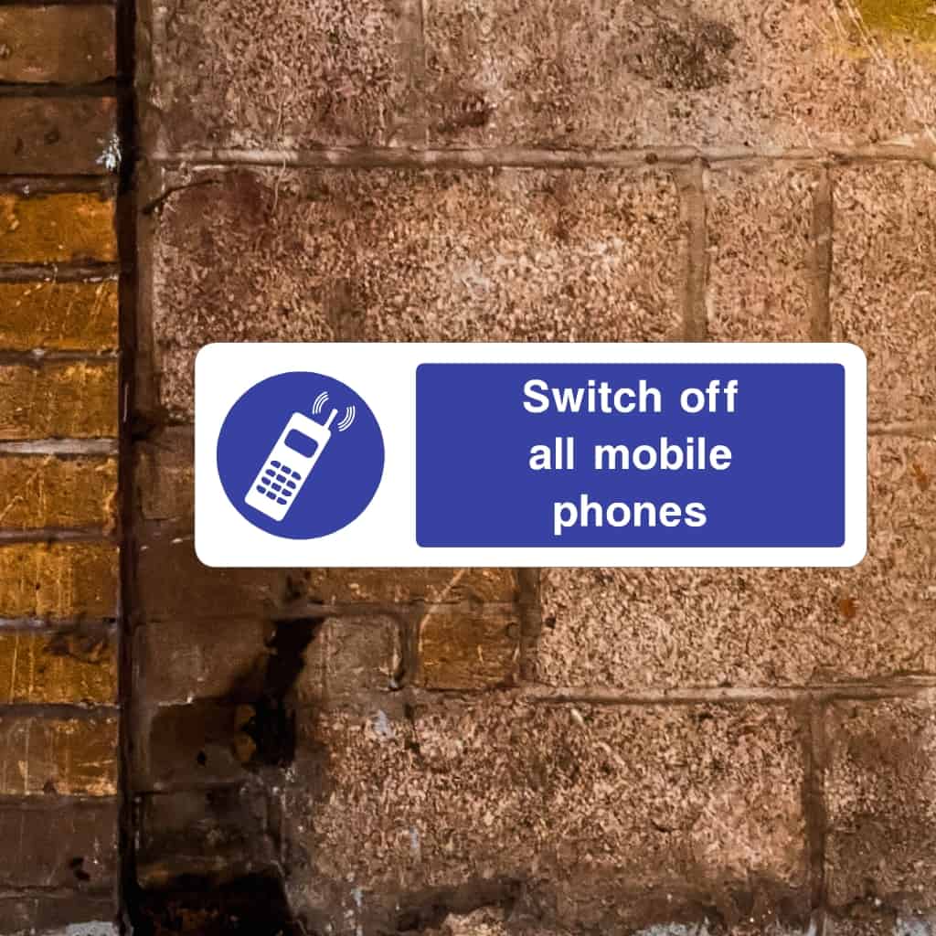 Mobile Phone Signs – No Phones Signs UK – The Sign Shed
