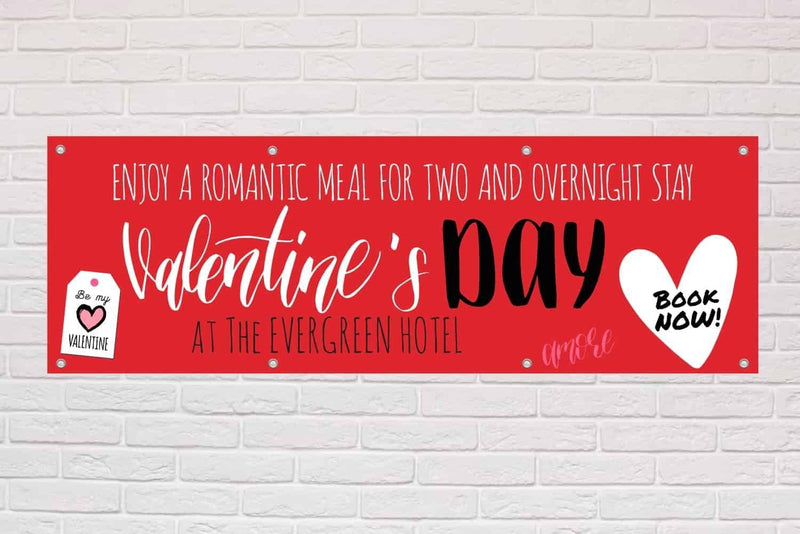 Personalised Valentine's Event Banners - The Sign Shed