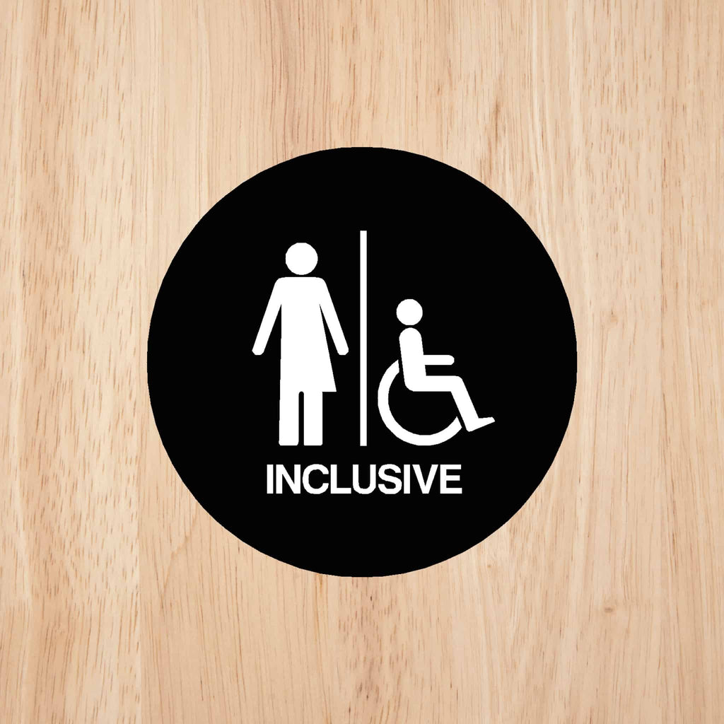 Premium Black Toilet Door Signs - The Sign Shed