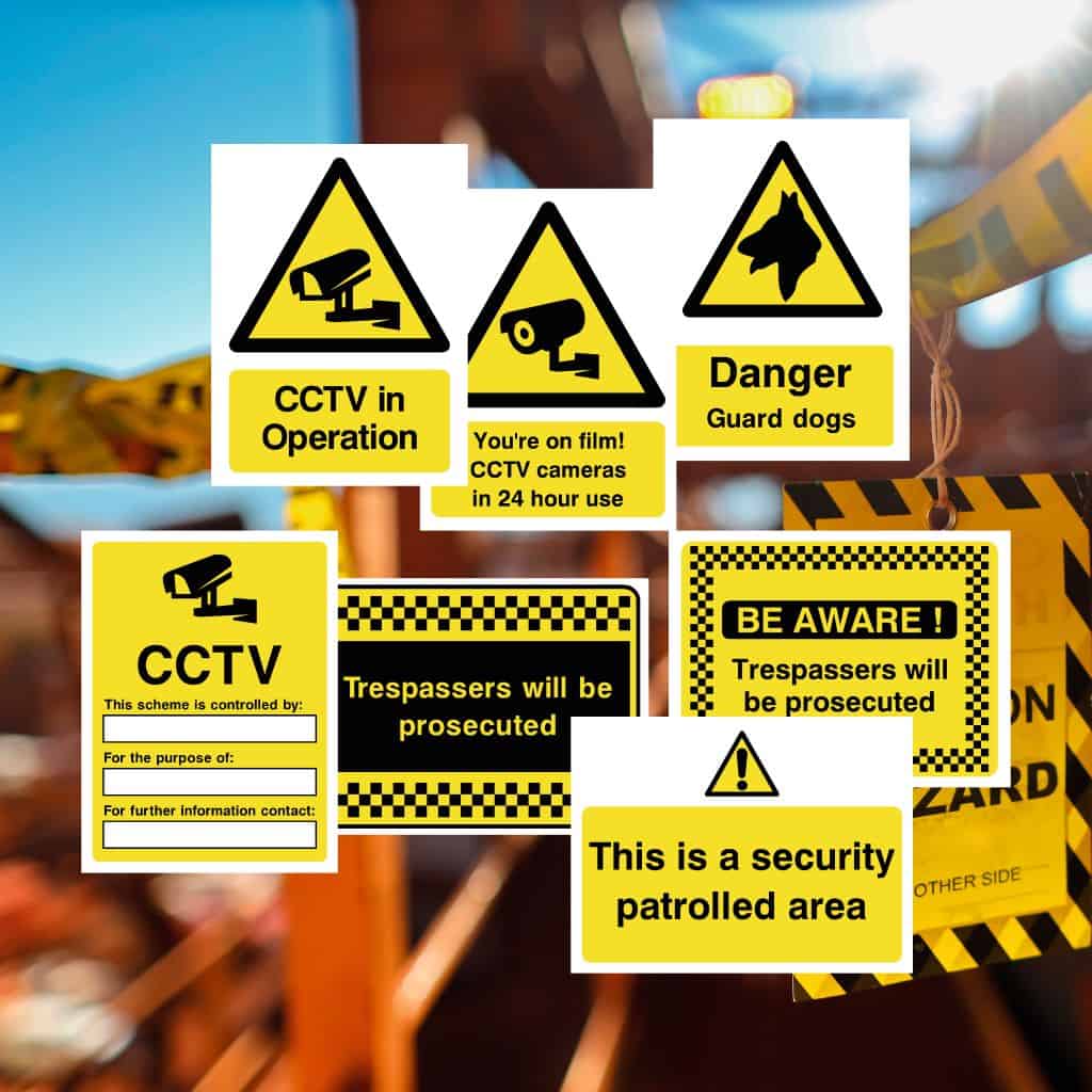 Site Security CCTV Signs - The Sign Shed