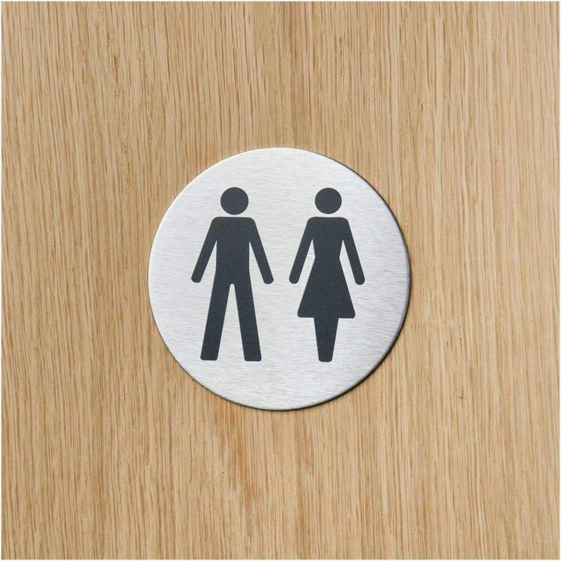 Stainless Steel Toilet Door Sign