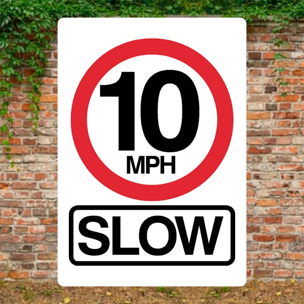 10 MPH SLOW Road Sign - The Sign Shed