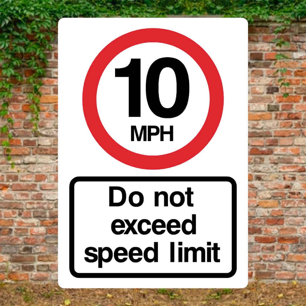 10 mph Speed Limit Sign – Durable UK Safety Sign