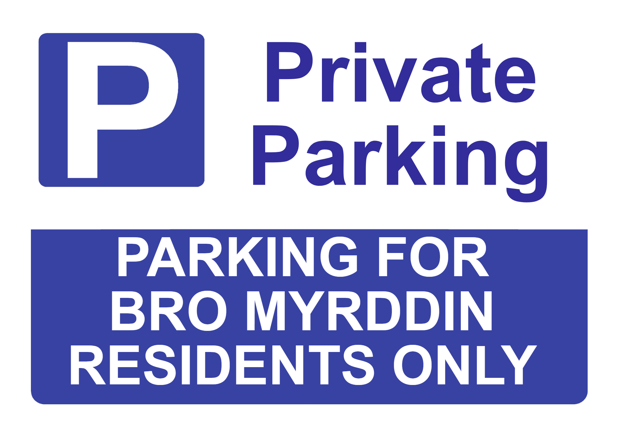 Custom Parking Sign | P Symbol Blue
