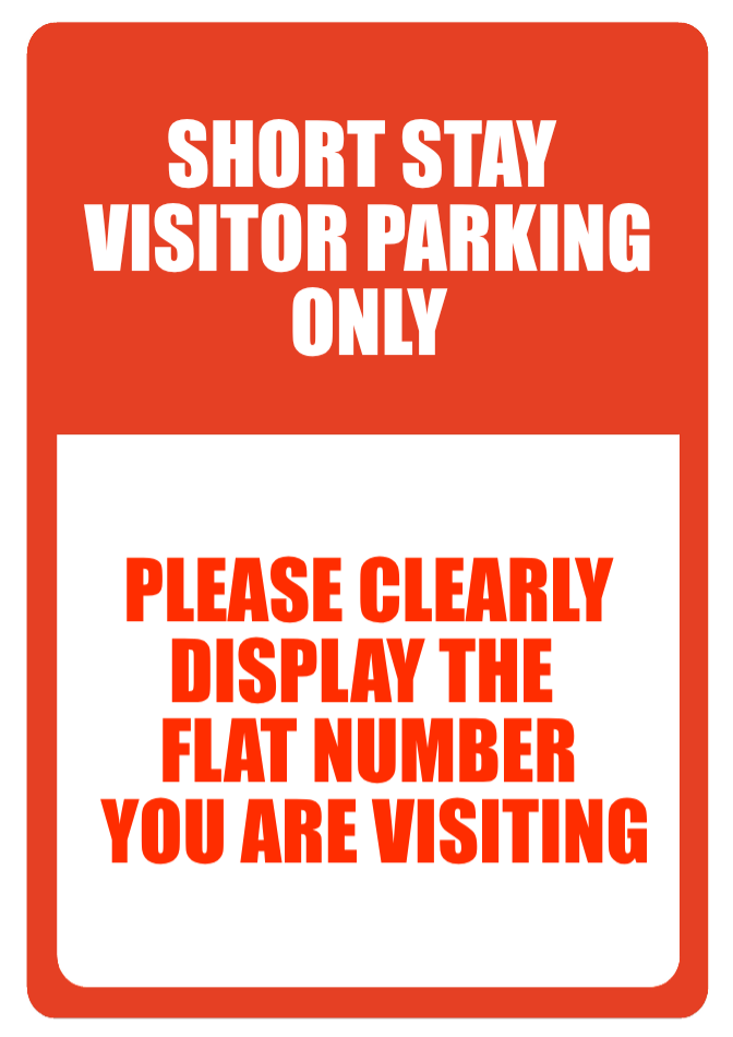 Custom Parking Sign | Red Header
