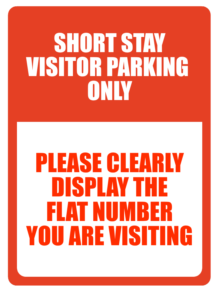 Custom Parking Sign | Red Header