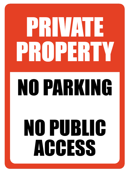 Custom Parking Sign | Red Header