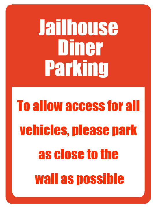 Custom Parking Sign | Red Header