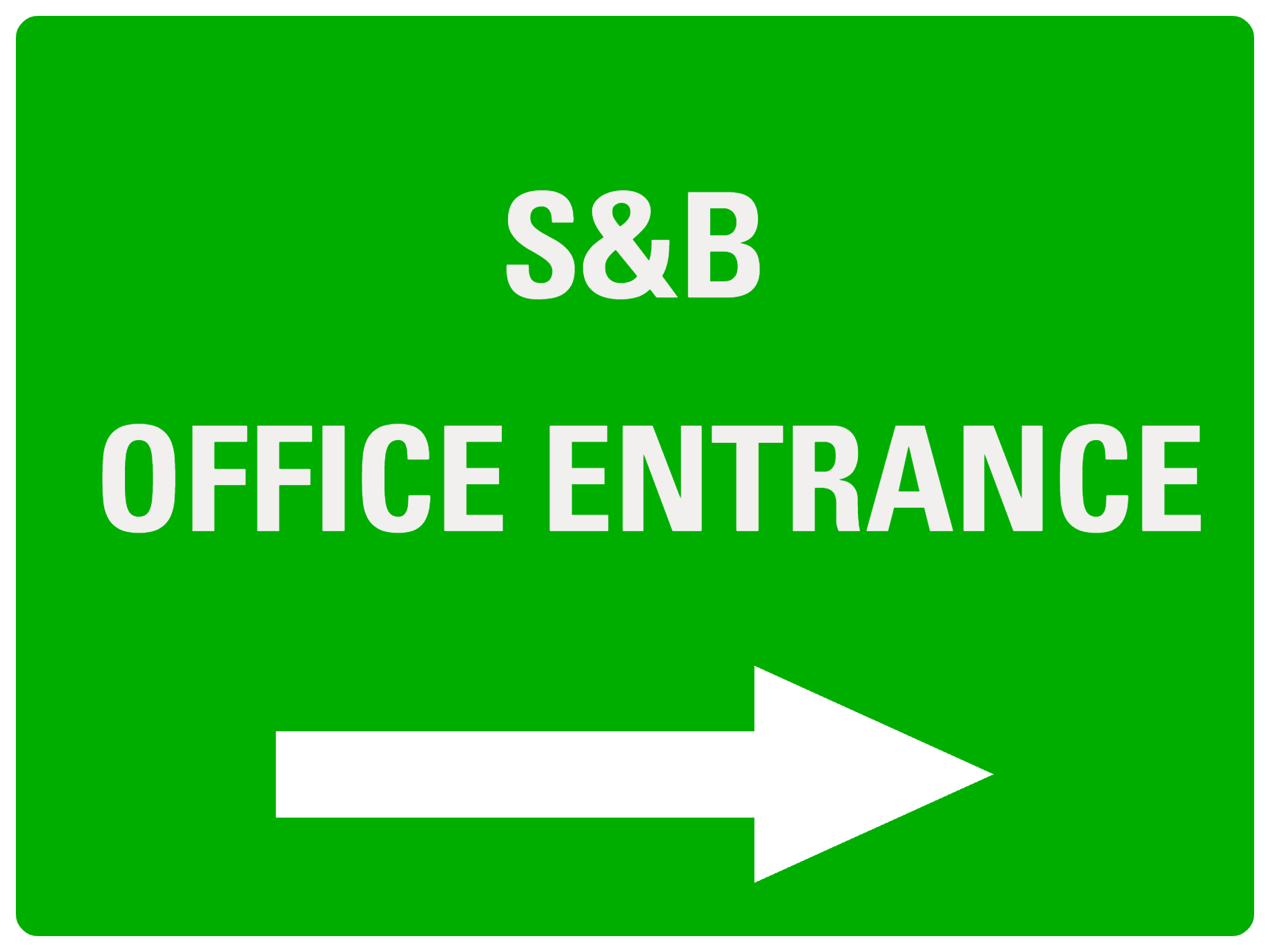 Custom Green Sign Right Arrow Landscape