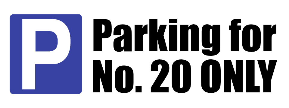 Custom Parking Sign Landscape | P Symbol