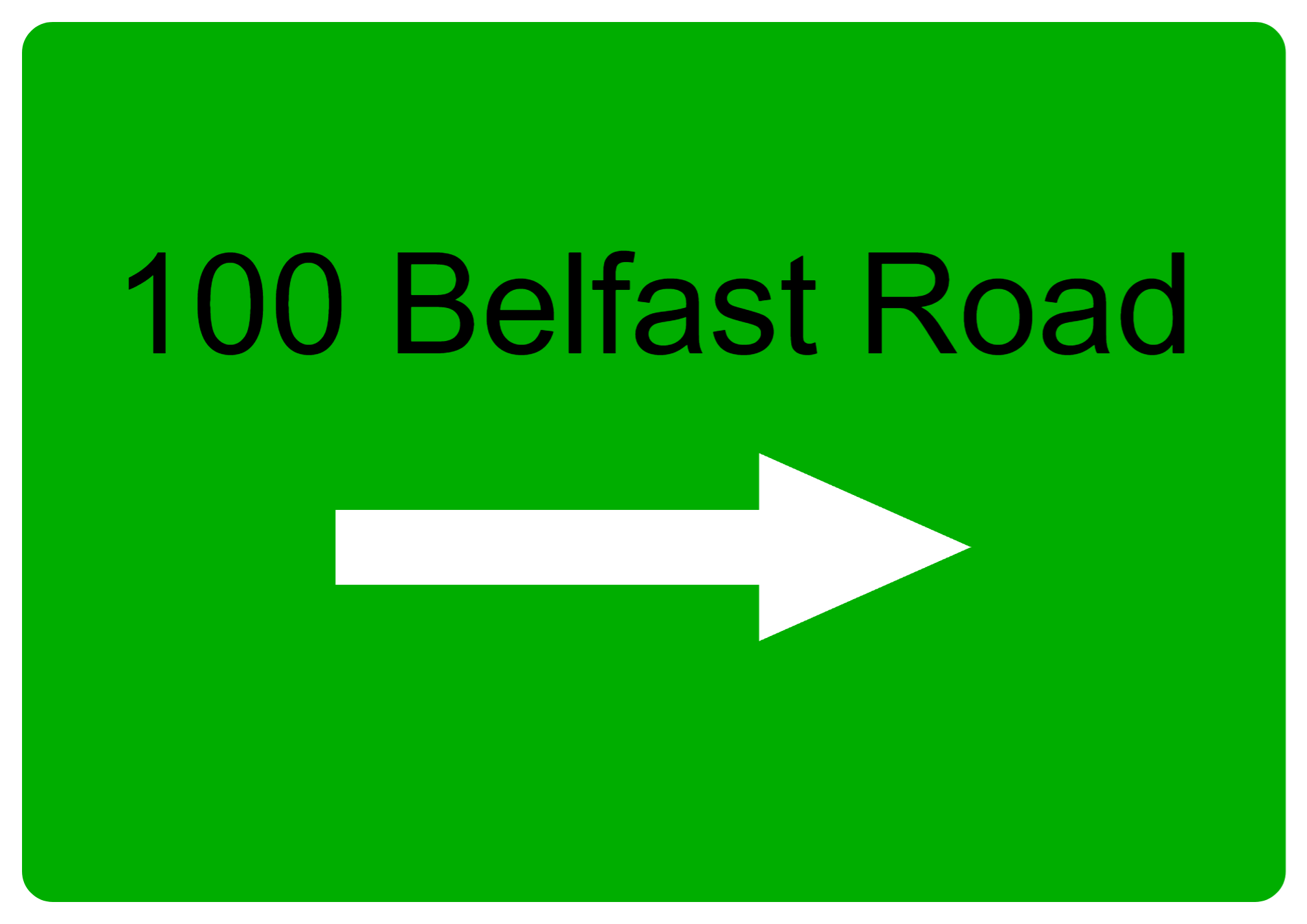 Custom Green Sign Right Arrow Landscape