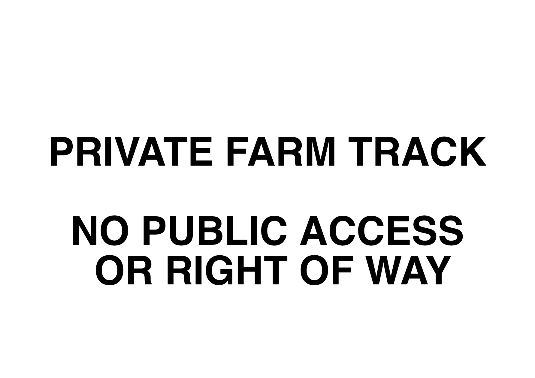 Custom White Sign Landscape
