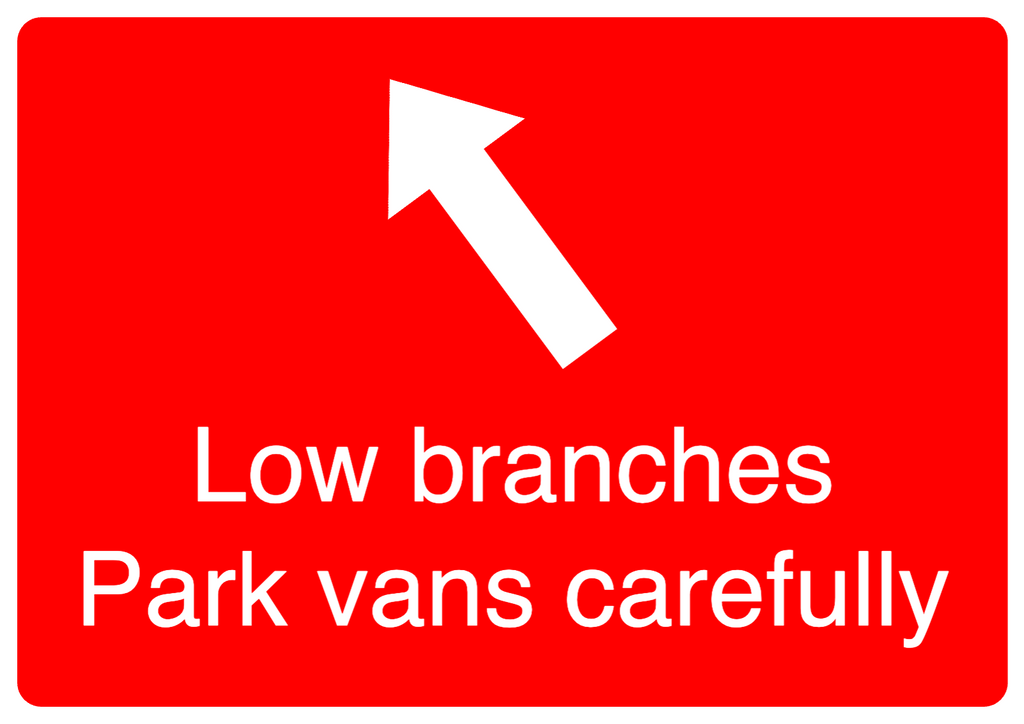 Custom Red Sign Left Arrow Landscape