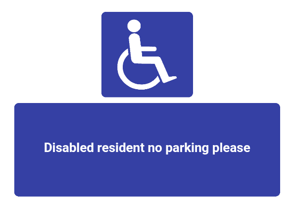 Custom Disabled Sign