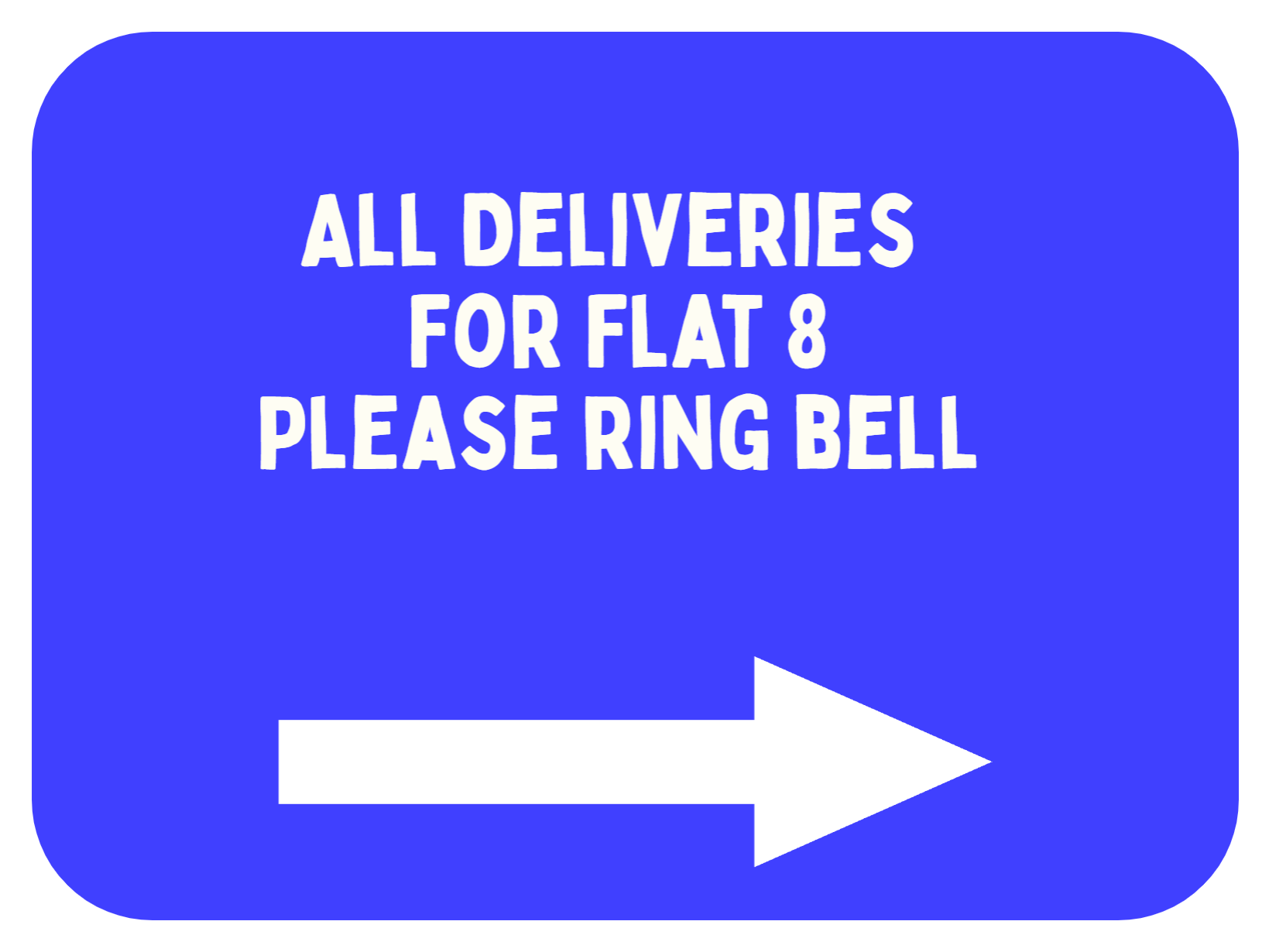 Custom Blue Sign Right Arrow Landscape
