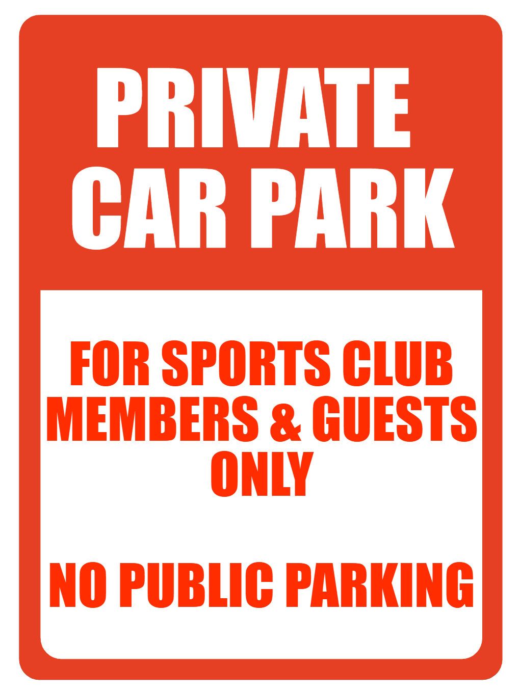 Custom Parking Sign | Red Header