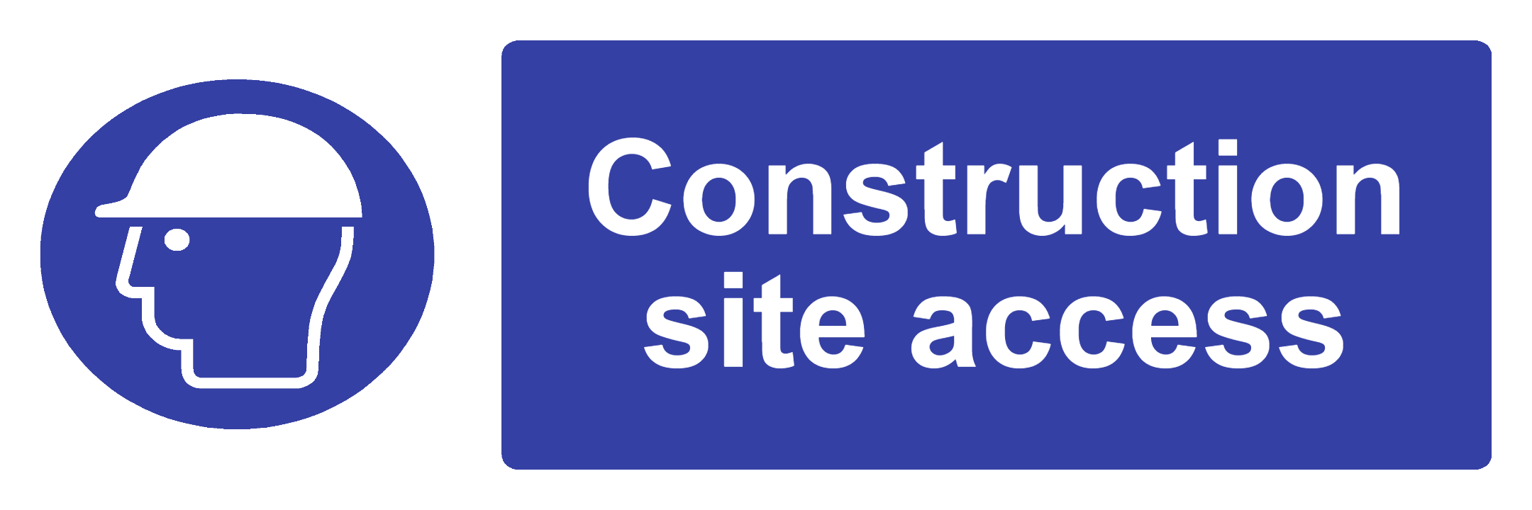 Custom Head Protection Sign Landscape