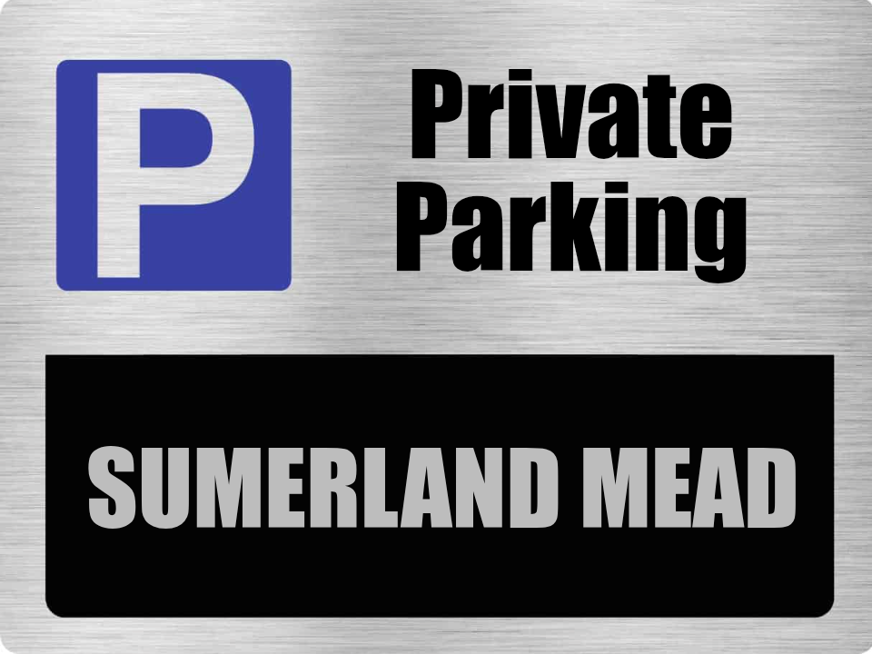 Custom Parking Sign | P Symbol | Brushed Silver