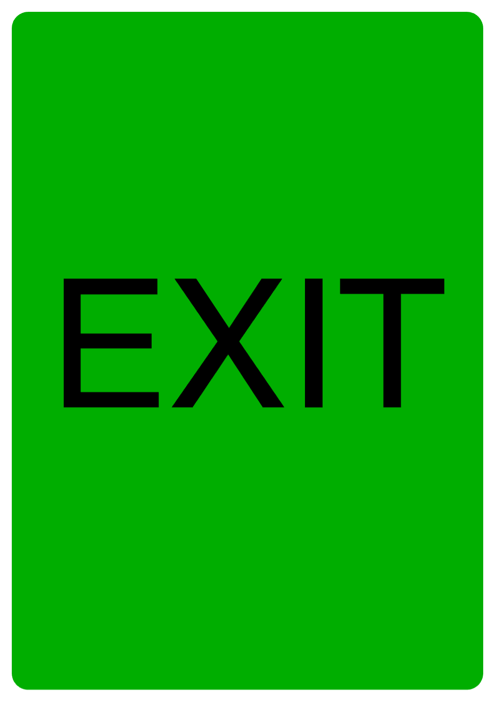 Custom Green Sign Portrait