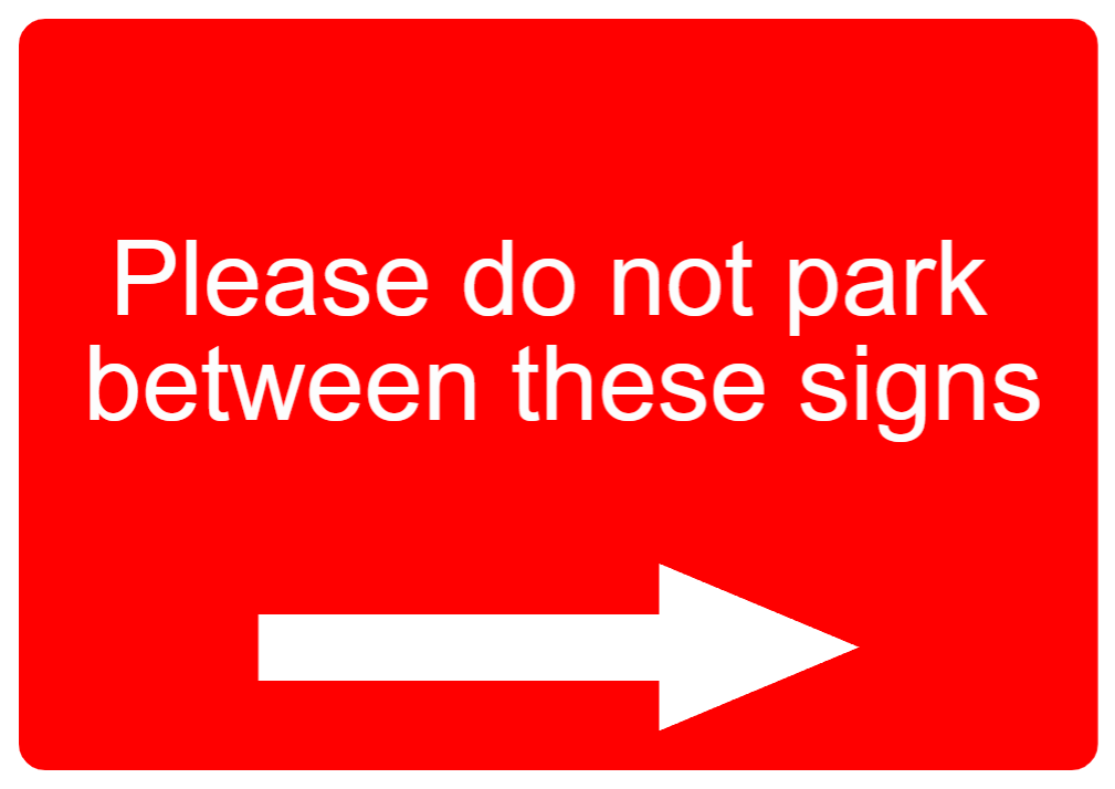 Custom Red Sign Right Arrow Landscape