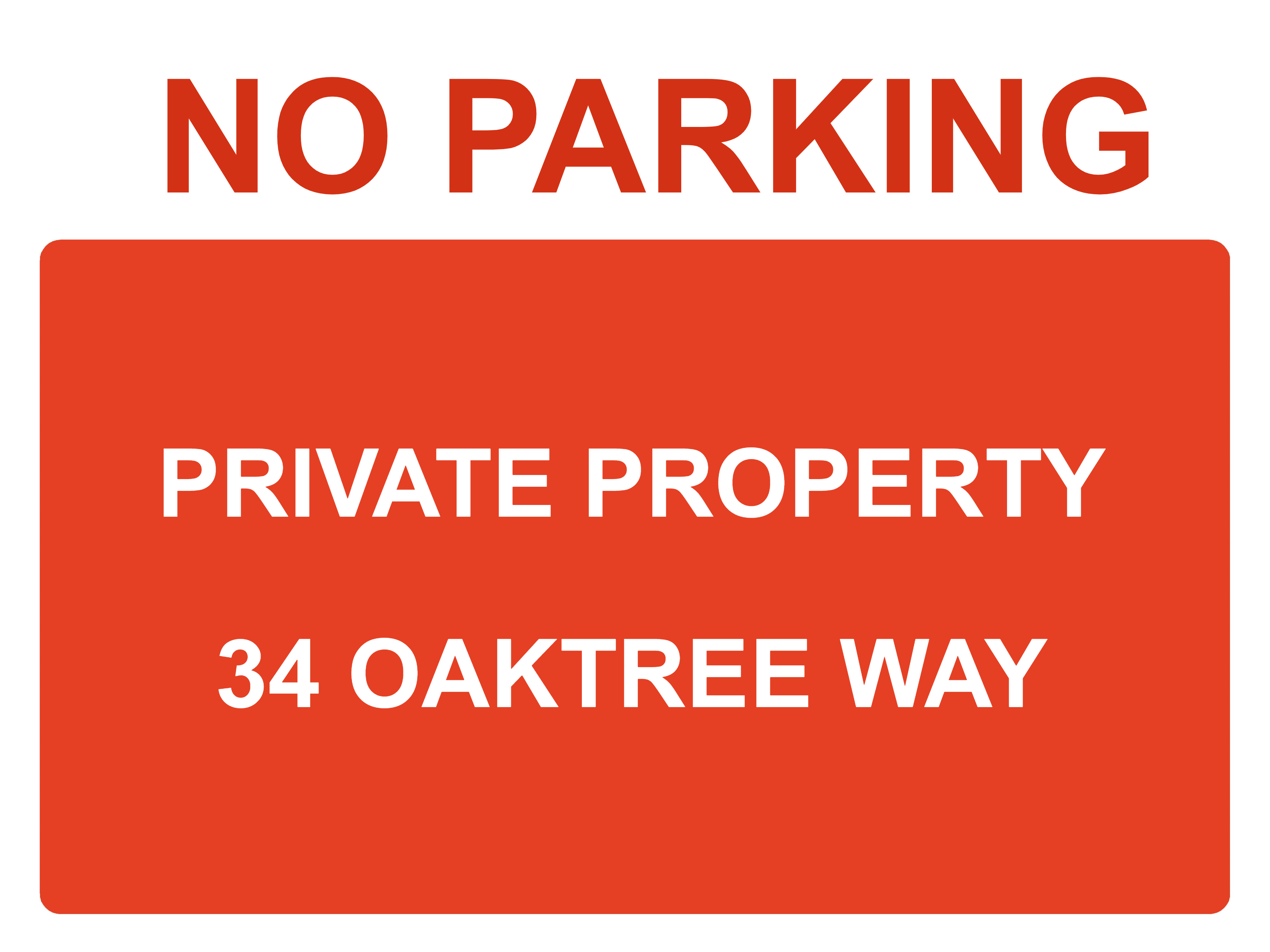 Custom Parking Sign